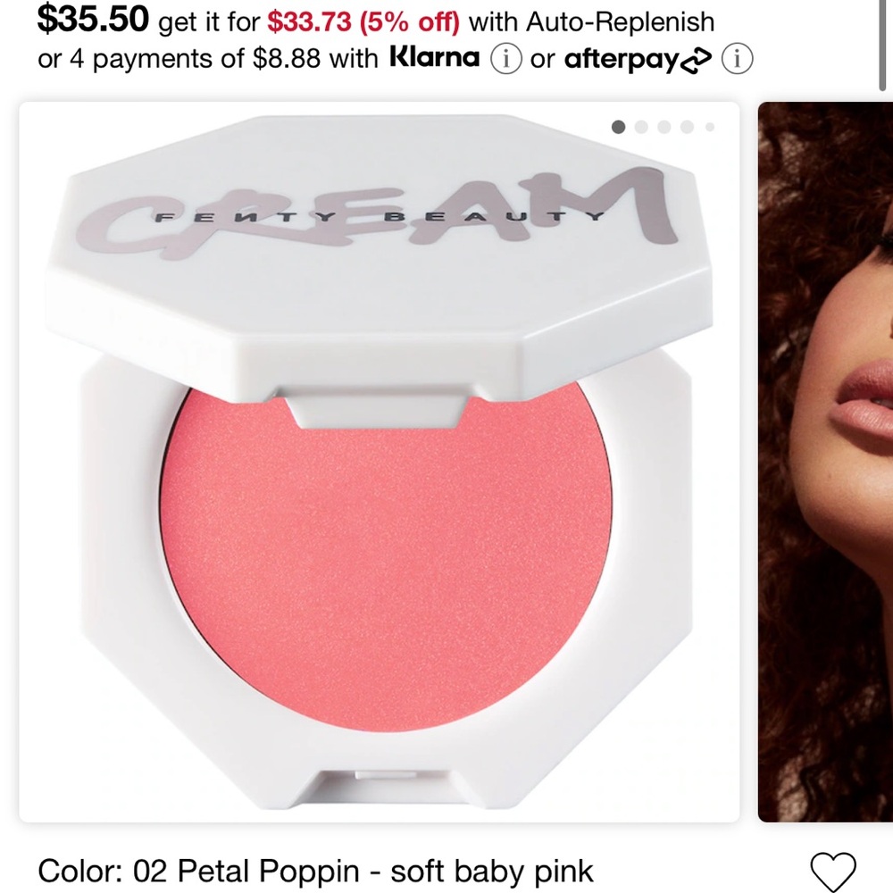 Fenty beauty cheeks out “petal poppin”